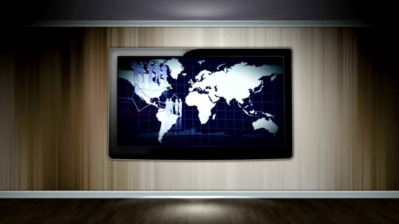 모니터, 배경, 렌더링, 애니메이션, 루프에서 비즈니스 애니메이션