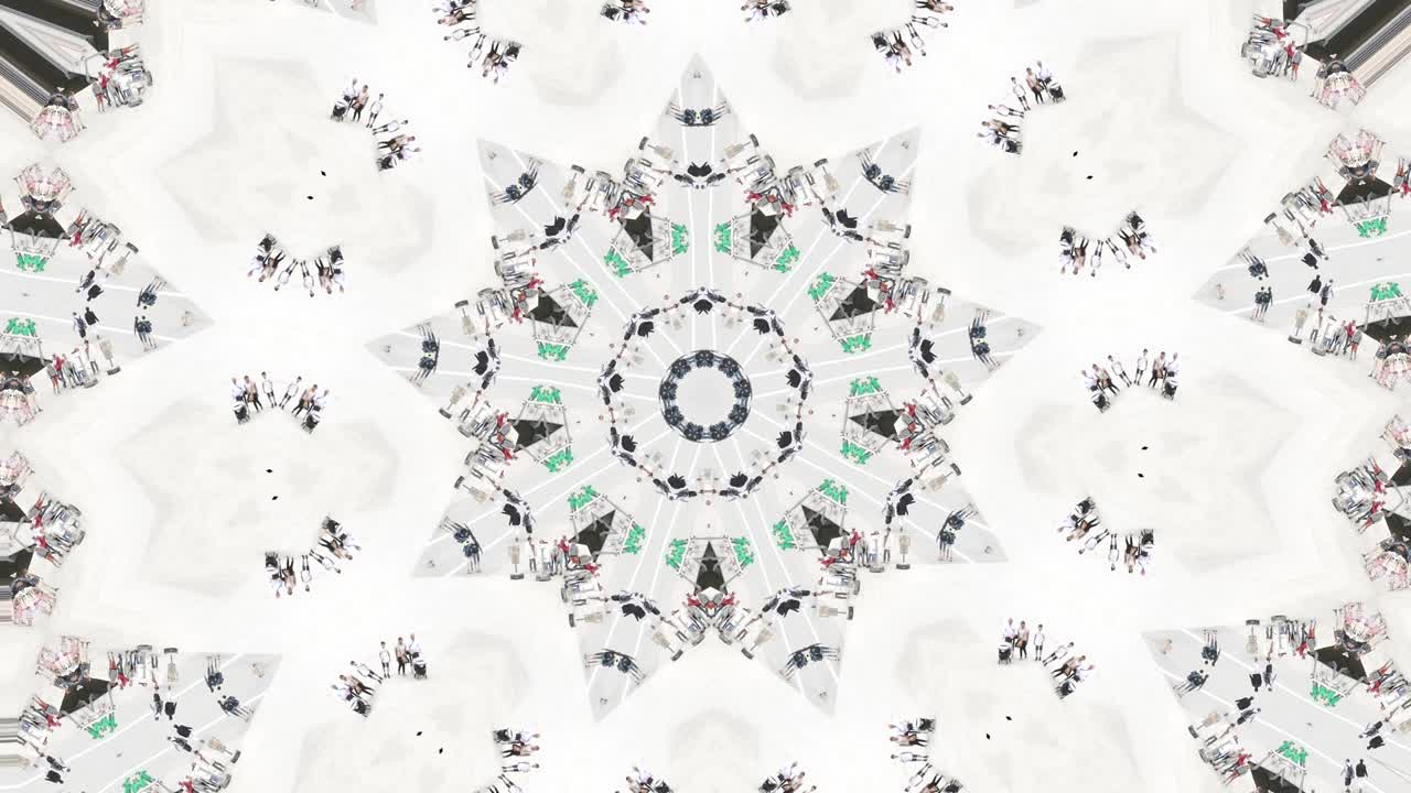 추상적인 배경과 운동과 칼레도스코프 효과