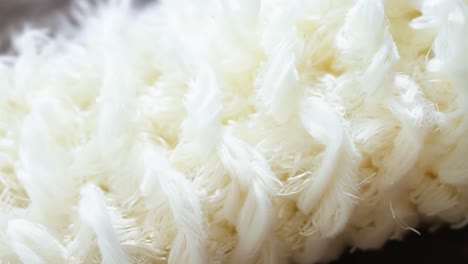 close up of white fluffy cotton