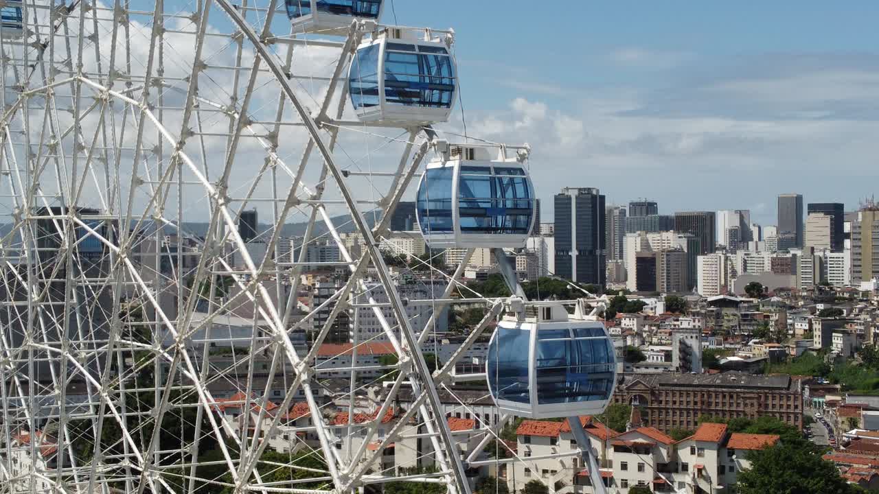 리오데자네이루 시내의 랜드마크의 공중 풍경, 리오스타 관광 명소, 유명한 리오 니테로이 다리, 브라질의 리오데사네이루.