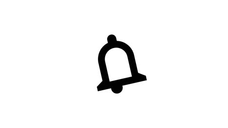 símbolo de sonido de la campana en fondo blanco. bucle.
