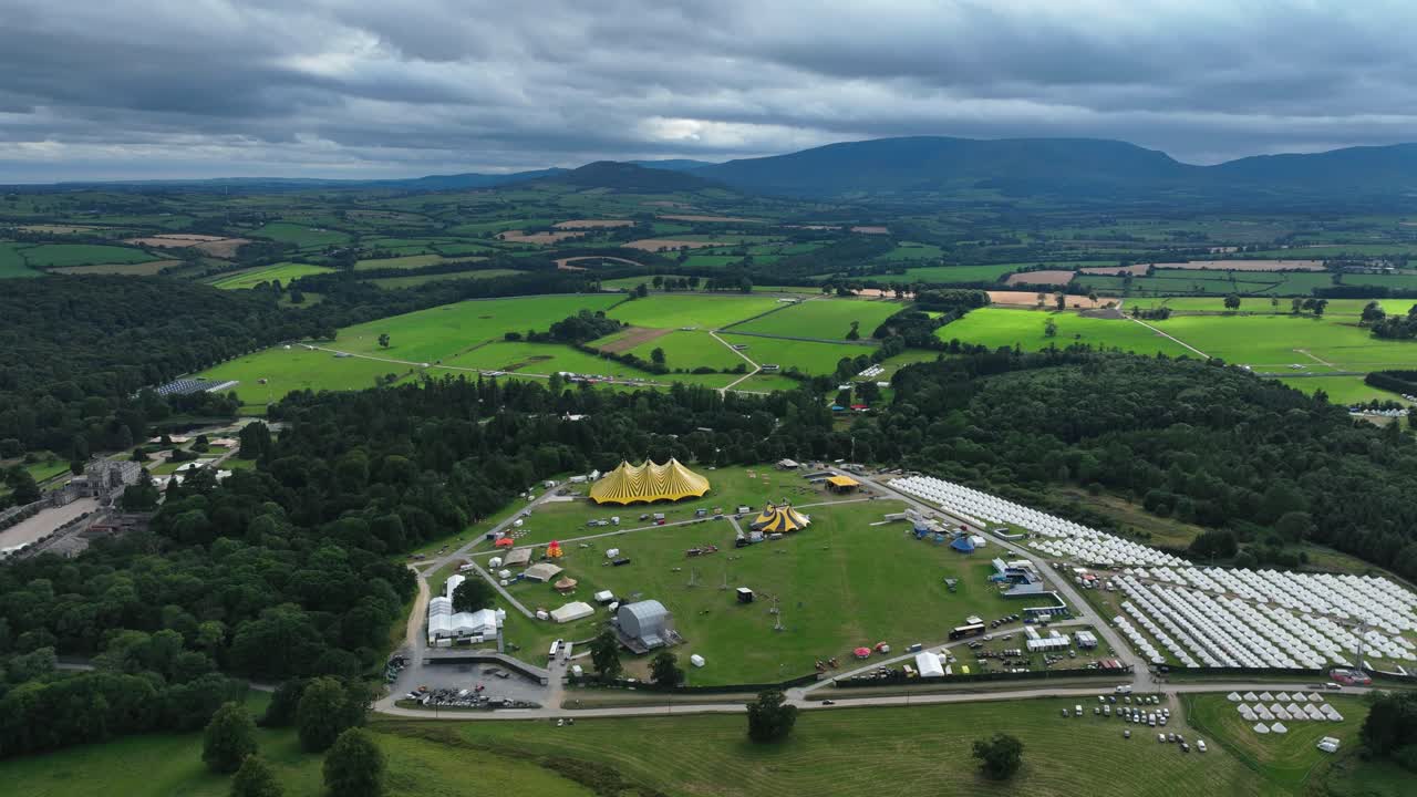 Ireland Epic Locations Aerial timelapse all together now music festival at Curraghmore Estate Waterford
