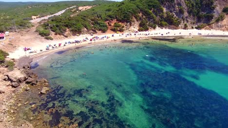 Luftaufnahme-Einer-Drohne-Vom-Strand-Von-El-Kala-In-Algerien