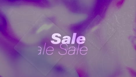 animation of text sale on colourful background