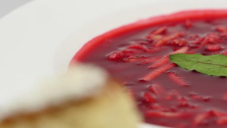 bowl of beetroot soup