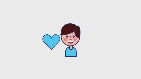 초상화: 미소 짓고 사랑하는 어린 소년