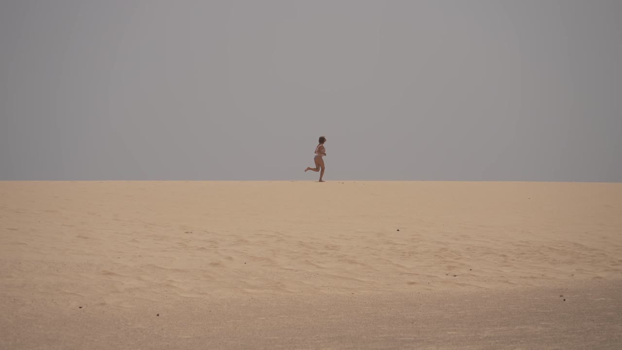 running over volcanic dunes and feeling the freedom in Fuerteventura, canary island