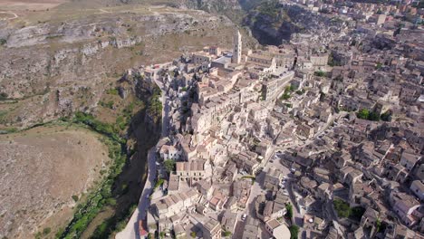 antena 4k de sassi di matera, basilicata, sur de italia