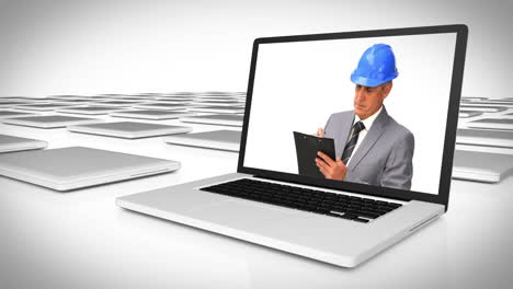 arquitectos que trabajan en un sitio de construcción