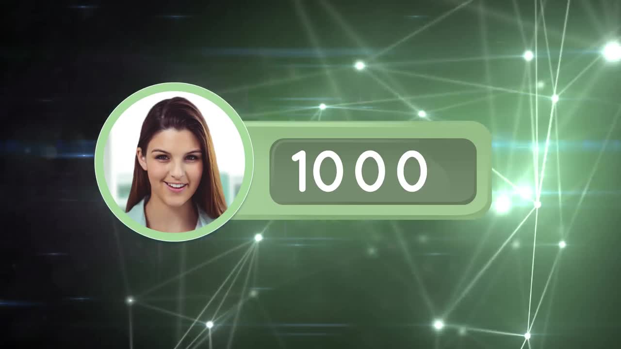 icono de perfil y líneas asimétricas