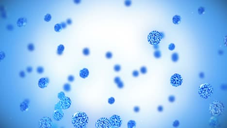 virus cell in spherical shape. pathogenic viruses causing infection. loop animation of human virus. bacterial microorganism. viral disease outbreak.