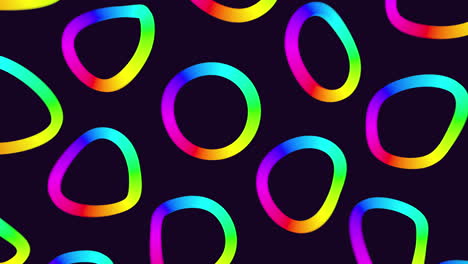 Abstract-rainbow-rings-in-rows-pattern