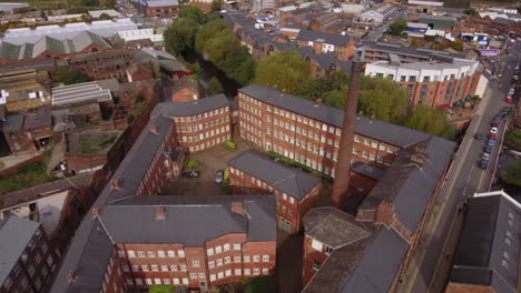 drone footage of kelham island flats