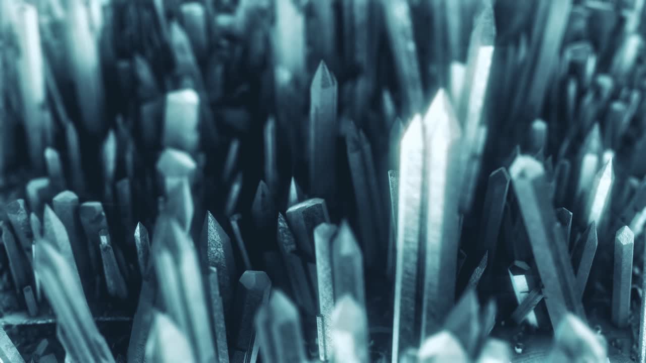 Close-up of a cluster of crystals