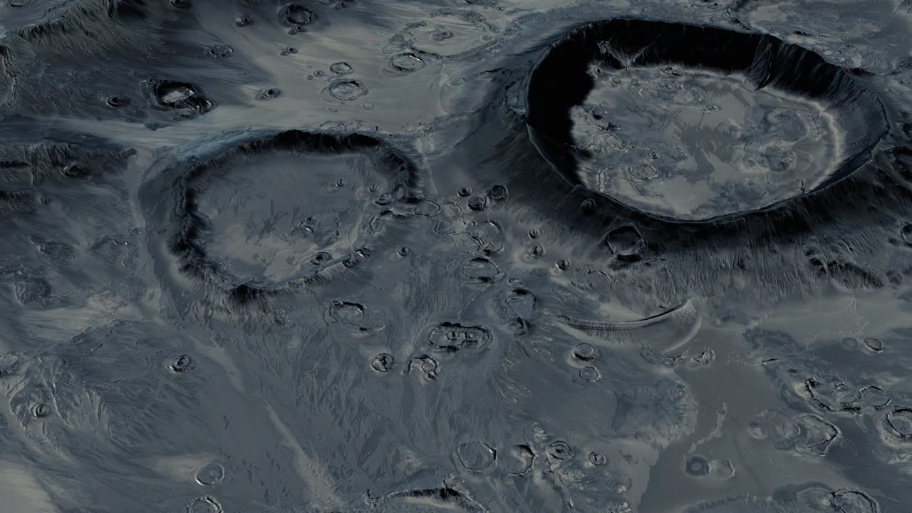 superficie de la luna con muchos cráteres