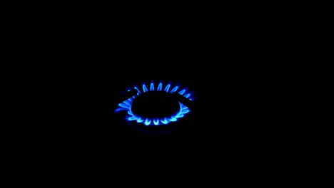 gas burner fire on the stove.