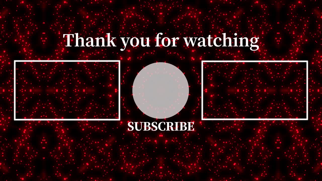 brillo de partículas caleidoscopio tarjeta final pantalla final gráficos de movimiento