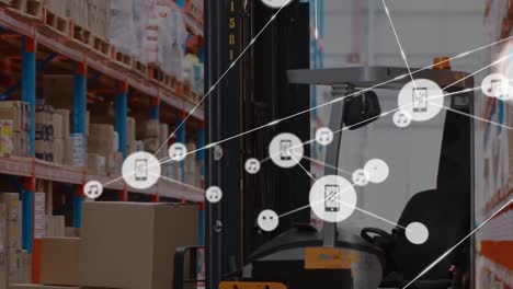 Animation-of-network-of-connections-over-warehouse