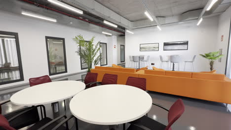 the meeting room in the office shows a comfortable design when used for work