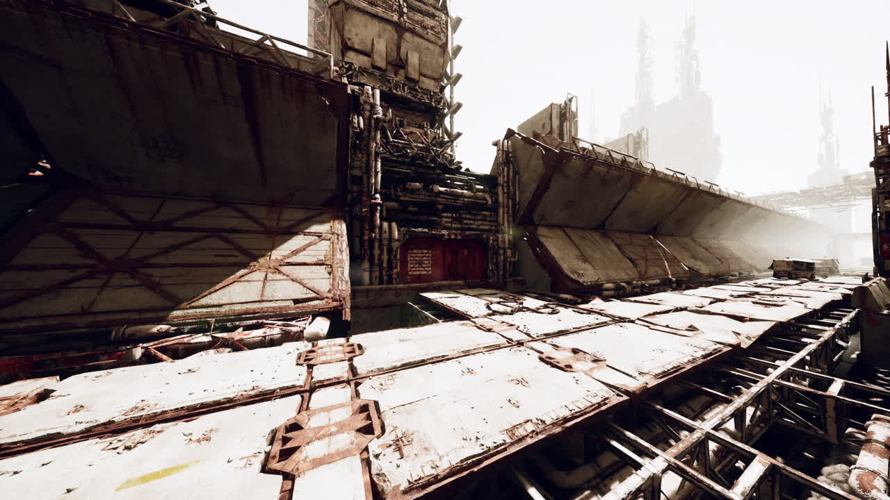 포스트 아포칼립스 공상과학 도시 풍경