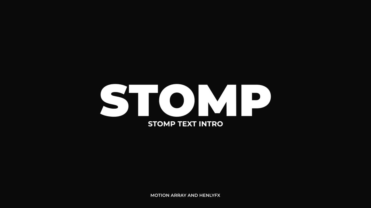Stomp and Dubstep Text Intro Animation