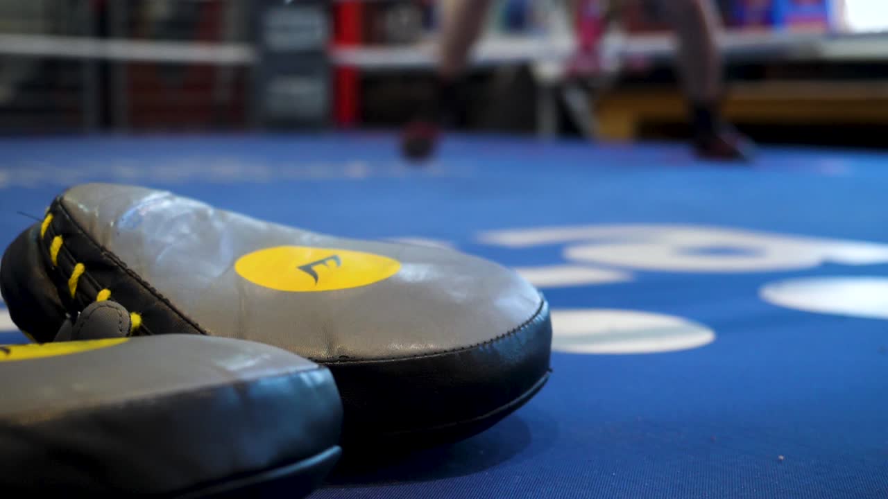 Boxing Pads on Ring