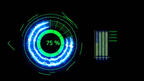 digital meter power energy dark blue abstract design of technology for advertisement