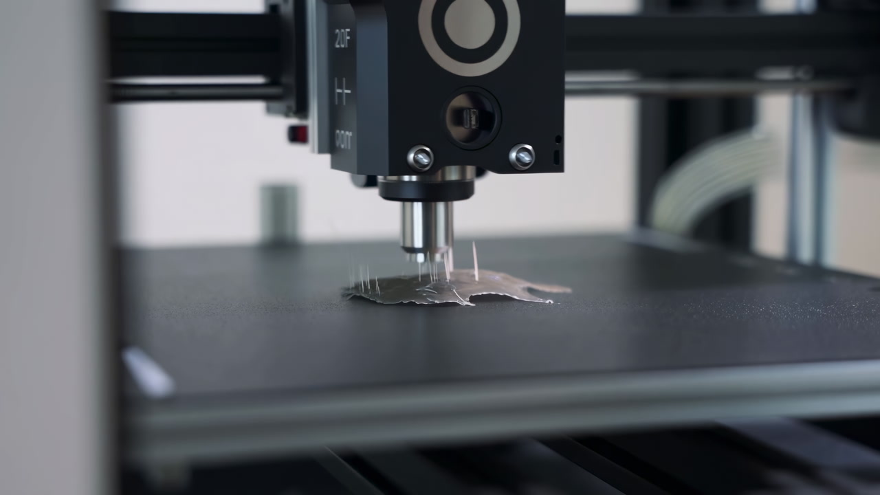 Cnc Milling Head Cutting Sheet Metal With Tiny Shavings, Automated Tool Performs Highprecision Prototyping