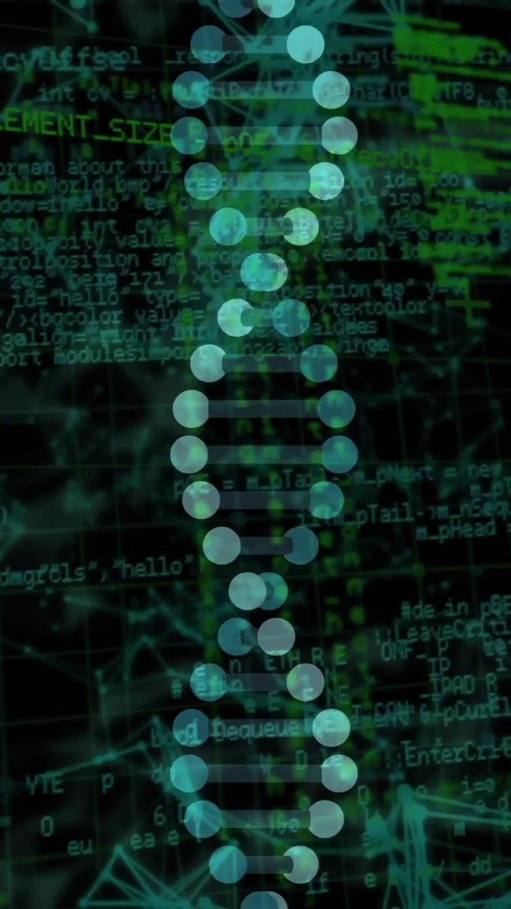 DNA strands and coding sequences over scientific data processing