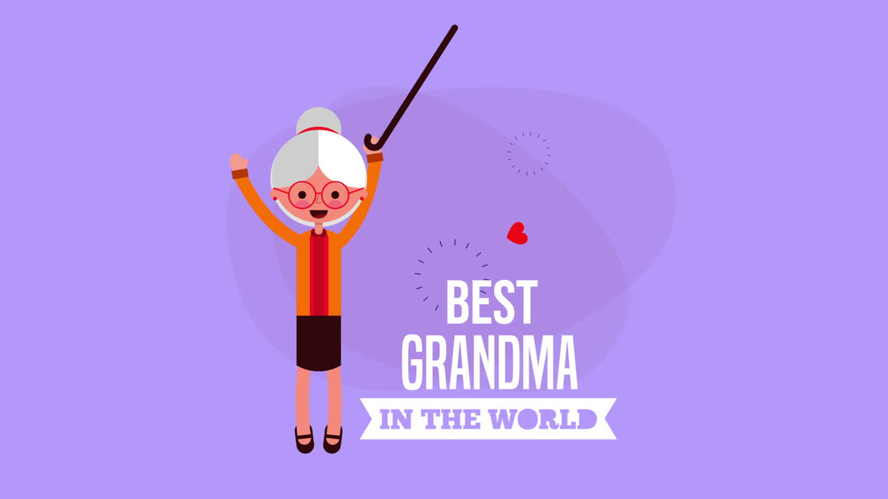 할머니와 함께 할아버지와 할머니의 축하 카드