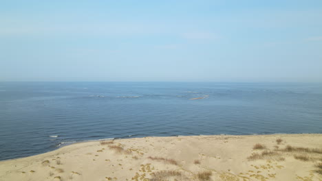 polish coast at mewia lacha nature reserve in gdansk, poland