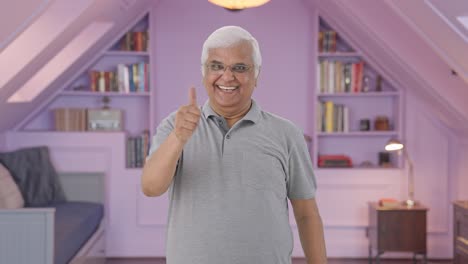 Happy-Indian-old-man-showing-thumbs-up