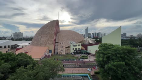 aerial view of science city in kolkata, west bengal.