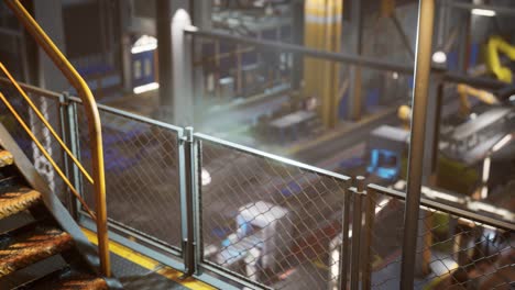 interior of car factory with a production line