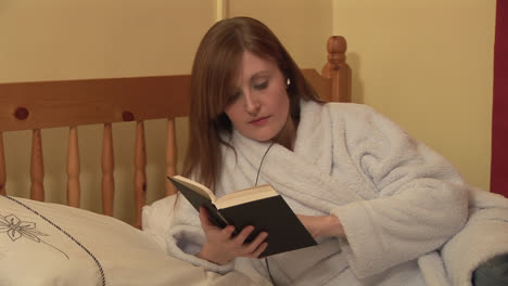 stock footage of a woman reading