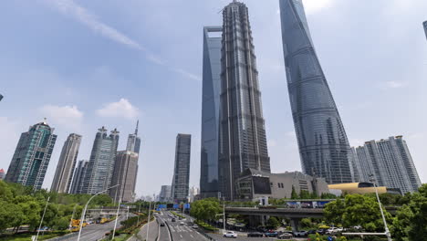 timelapse of the amazing shanghai city skyline and skyscrapers