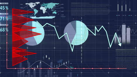 Animation-of-financial-data-processing-over-blue-background