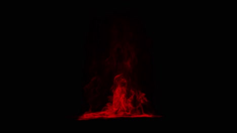 A single, intense blood-red magical flame flickers on a black background. Seamless loop for dark fantasy, horror, or concepts of passion and life force