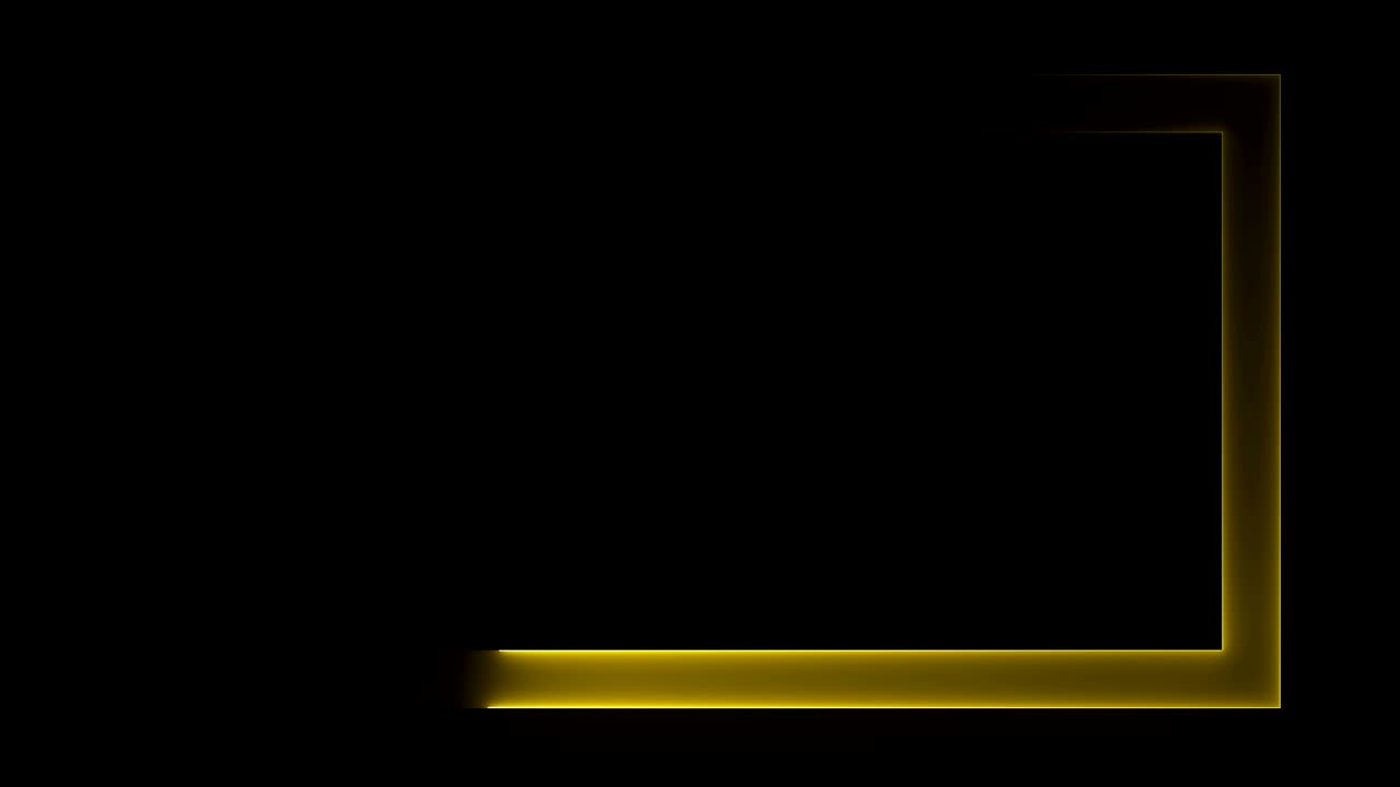 marco rectangular de neón brillante abstracto. diseño de fondo tecnológico con láser. en bucle