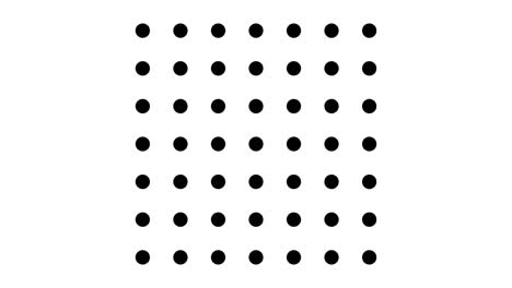 dots circles forming circle morph to square grid array.