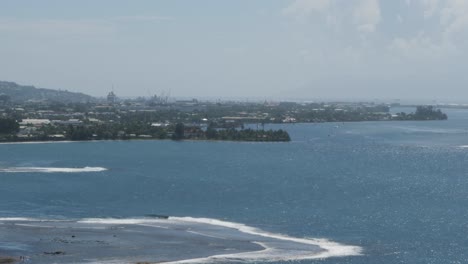 beautiful view of the capital city papeete,tahiti french polynesia.