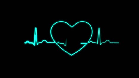 neon symbol design sign colorful abstract background heart beat line. neon light heartbeat display screen medical research.