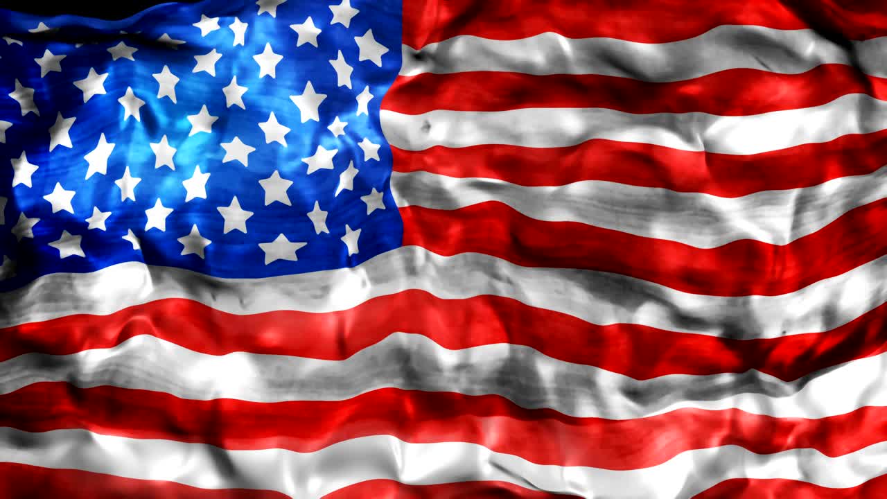 la bandera de la época de los estados unidos - girando, agitando