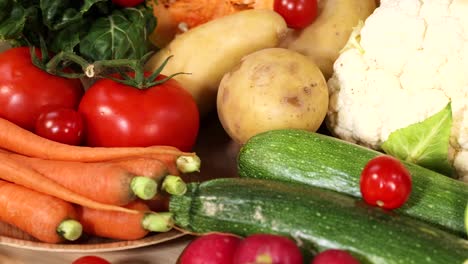 a vibrant mix of fresh vegetables displayed