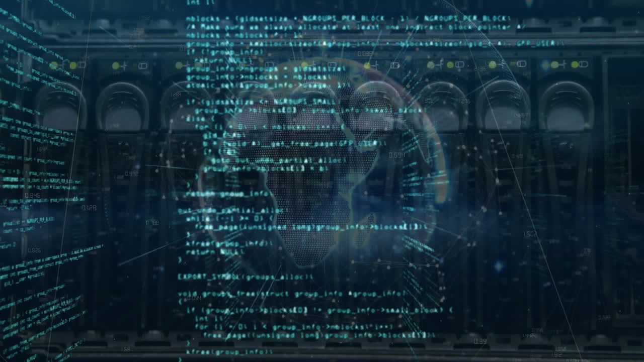 Animation of diverse data processing over globe