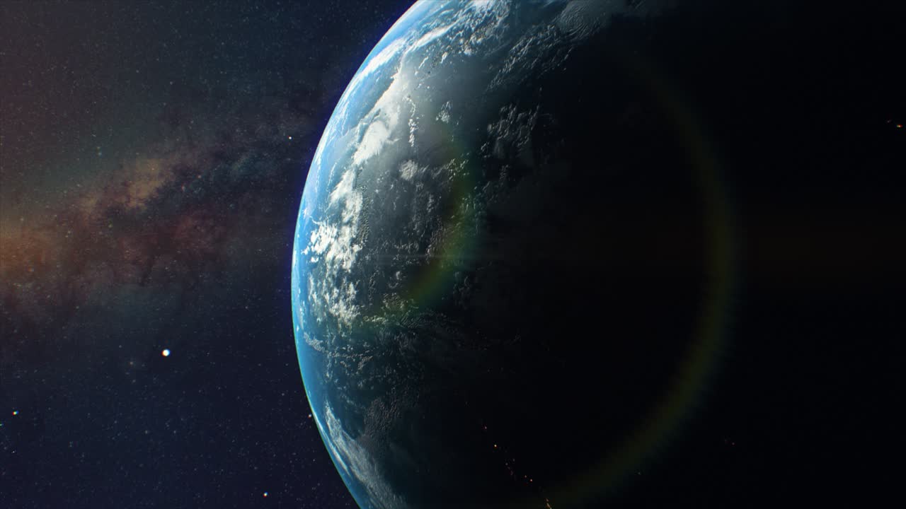 vista de la tierra desde el espacio en bucle