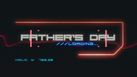 Futuristic-Father's-Day-neon-display-with-loading-sign