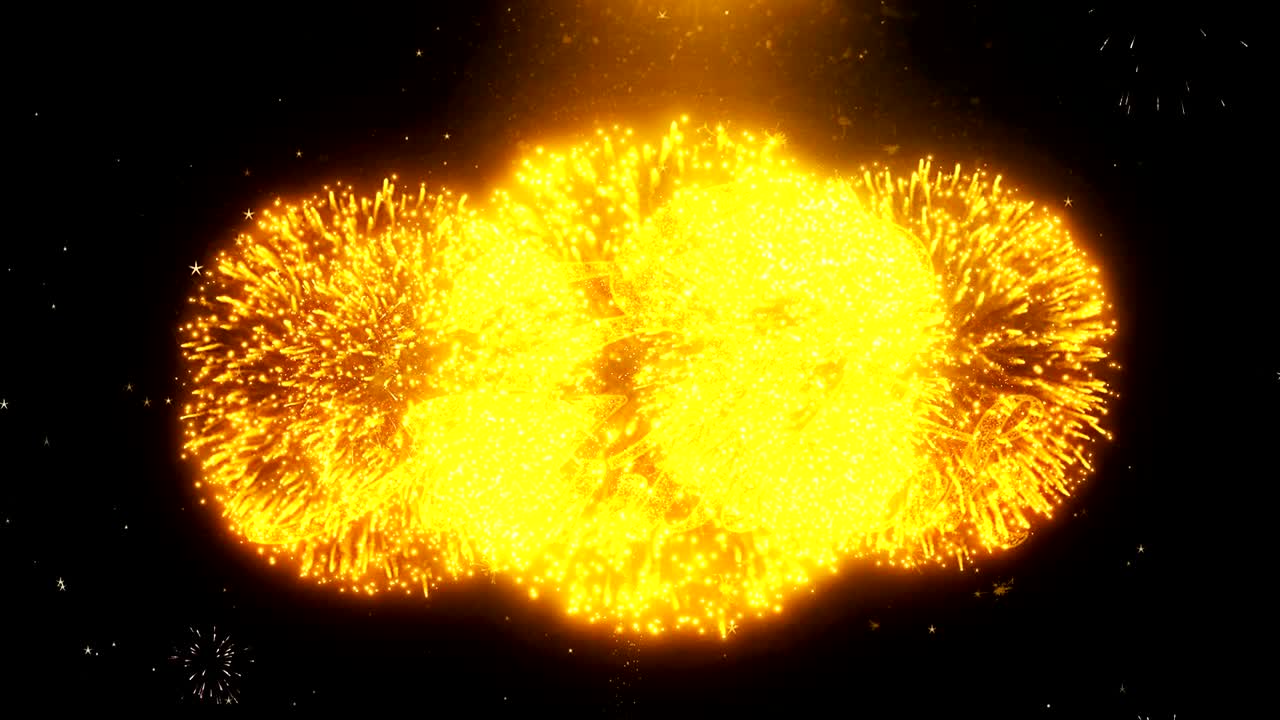 eid mubarak texto deseo en los fuegos artificiales muestra partículas de explosión.