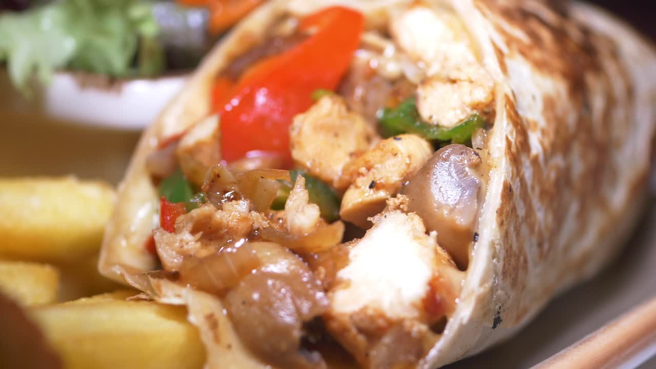 Delicious Chicken and Vegetable Burrito Wrap