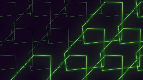 Intricate-and-green-visually-engaging-pattern-of-shapes-on-a-dark-background